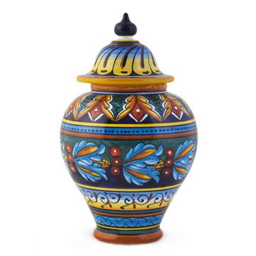 Italian jar potiche handmade by Eugenio Ricciarelli - Deruta, Rapallo, Amalfi