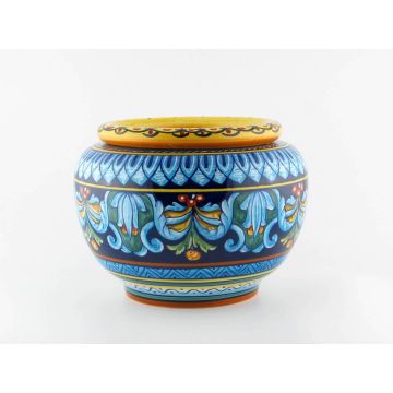 Italian insert planter handmade by Eugenio Ricciarelli - Deruta, Rapallo, Amalfi