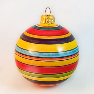 Italian Christmas ball ornament handmade by D&G Design in Deruta