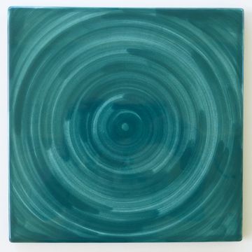 Hand-painted Italian tile er09 by Eugenio Ricciarelli - Deruta, Rapallo, Amalfi