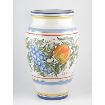 Deruta umbrella stand from the Frutta Antica collection, handmade by Antica Deruta - Italy