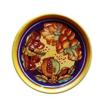 Italian wine bottle coaster from the Frutta Classica Collection handmade by D&G Design in Deruta