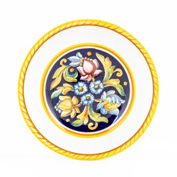 Fiori Italian cereal bowl handmade by Fima in Deruta