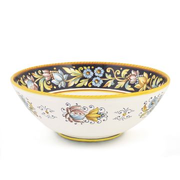 Fiori Italian serving bowl handmade by Fima in Deruta
