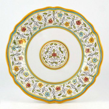 Floreale Italian charger plate handmade by Fima in Deruta