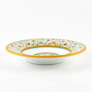 Floreale Italian pasta & soup plate handmade by Fima in Deruta