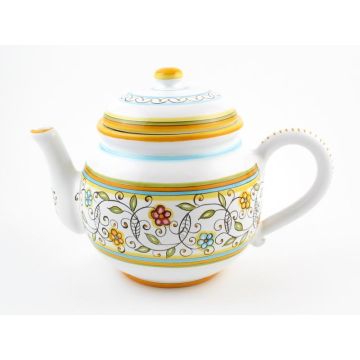 Floreale Italian tea pot handmade by Fima in Deruta