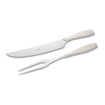 Chianino White carving set handcrafted by Coltellerie Consigli in Scarperia, Italy