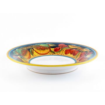 Italian pasta & soup plate from the Frutta Semplice Collection handmade by D&G Design in Deruta