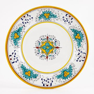 Festone Italian round platter handmade by Fima in Deruta