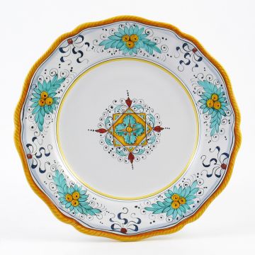 Festone Italian dinner plate handmade by Fima in Deruta