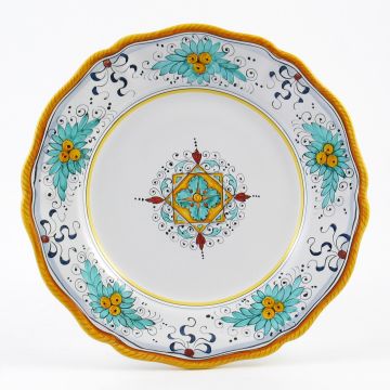 Festone Italian round platter handmade by Fima in Deruta