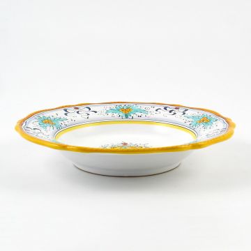 Festone Italian pasta & soup plate handmade by Fima in Deruta