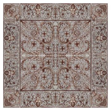 Italian tile panel Metamorphosis hand-painted by Ghenos in Messina, Sicily