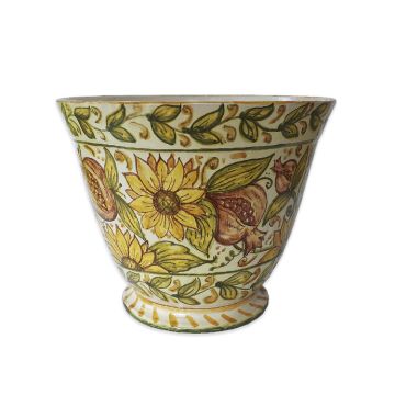 Italian ceramic Planter handmade by Ghenos in Sicily