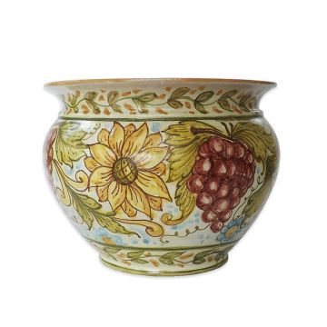 Italian ceramic Planter handmade by Ghenos in Sicily
