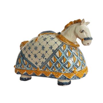 Italian Horse figurine hand-painted by Ghenos in Messina, Sicily