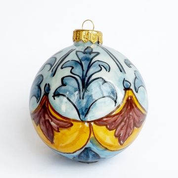 Italian Christmas ball ornament hand-painted by Ghenos in Messina