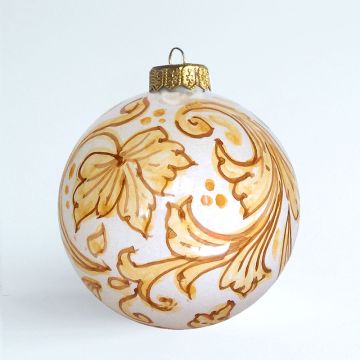 Italian Christmas ball ornament hand-painted by Ghenos in Messina