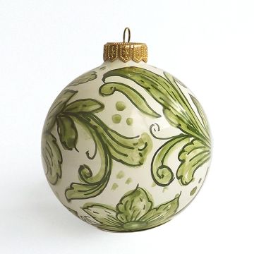 Italian Christmas ball ornament hand-painted by Ghenos in Messina