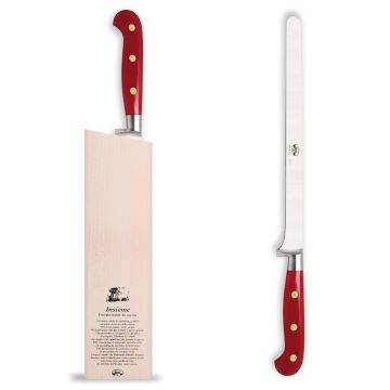 Forgiato Insieme Red ham prosciutto slicer handcrafted by Coltellerie Berti in Scarperia, Italy