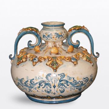 Italian centerpiece handcrafted in Caltagirone, Sicily