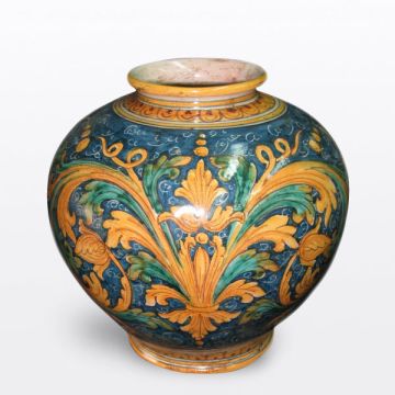 Italian vase by Ceramiche Sofia handcrafted in Caltagirone, Sicily