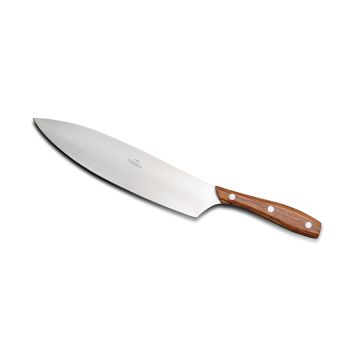 Chianino chef knife with olive wood handle handcrafted by Coltellerie Consigli in Scarperia, Italy