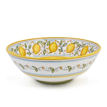 Limoni Italian serving bowl handmade by Fima in Deruta