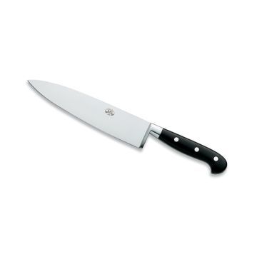Forgiato Black chef knife handcrafted by Coltellerie Berti in Scarperia, Italy