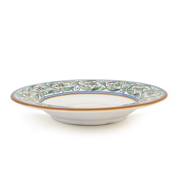 Melograni Italian pasta & soup plate handmade by Fima in Deruta