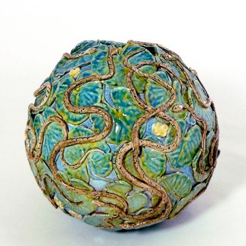 Tuscan Snakes sphere handcrafted by ND Dolfi in Montelupo Fiorentino, Italy
