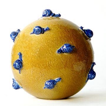 Tuscan Snails sphere handcrafted by ND Dolfi in Montelupo Fiorentino, Italy