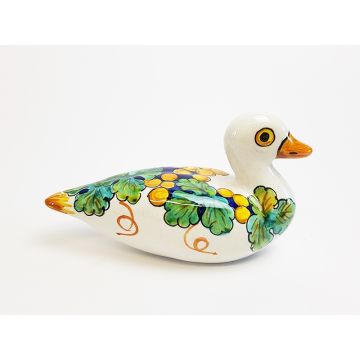 Italian Duck figurine handmade by Francesca Niccacci in Deruta