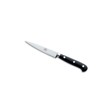 Forgiato Black straight paring knife handcrafted by Coltellerie Berti in Scarperia, Italy