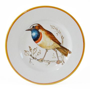 Italian dinner plate Passero from the Joy Collection handmade by Francesca Niccacci in Deruta