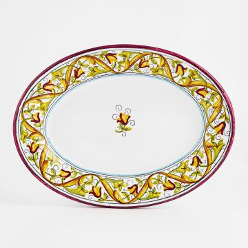 Primizia Italian oval platter handmade by Fima in Deruta