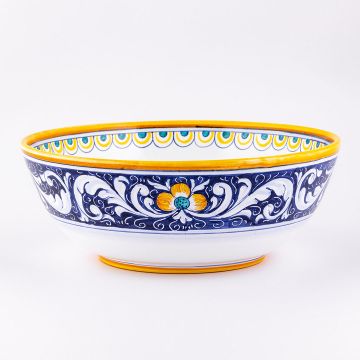 Deruta serving bowl from the Rameggi collection, handmade by Antica Deruta - Italy