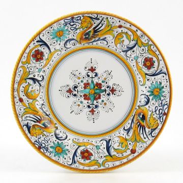 Raffaellesco Italian salad & dessert plate handmade by Fima in Deruta