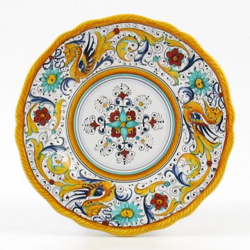Raffaellesco Italian salad & dessert plate handmade by Fima in Deruta