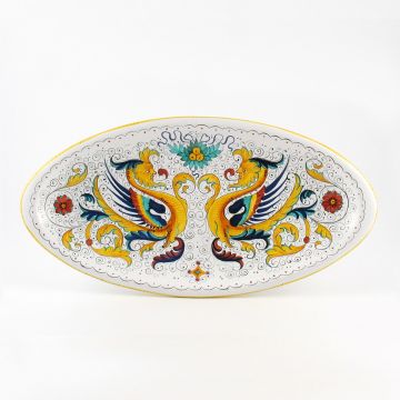 Raffaellesco Italian fish platter handmade by Fima in Deruta