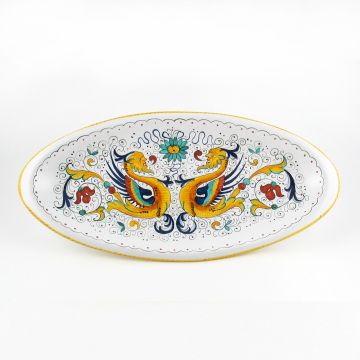 Raffaellesco Italian fish platter handmade by Fima in Deruta
