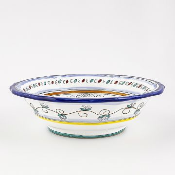 Ricco Deruta Blu Italian serving bowl handmade by Fima in Deruta