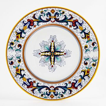 Ricco Deruta Classico Italian dinner plate handmade by Fima in Deruta
