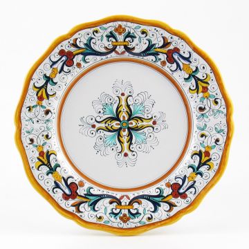 Ricco Deruta Classico Italian dinner plate handmade by Fima in Deruta