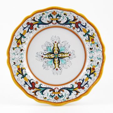 Ricco Deruta Classico Italian round platter handmade by Fima in Deruta