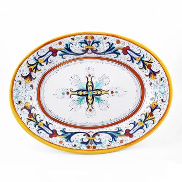 Ricco Deruta Classico Italian oval platter handmade by Fima in Deruta