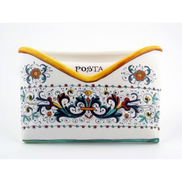 Italian mail holder Ricco Deruta Classico handmade by Fima in Deruta