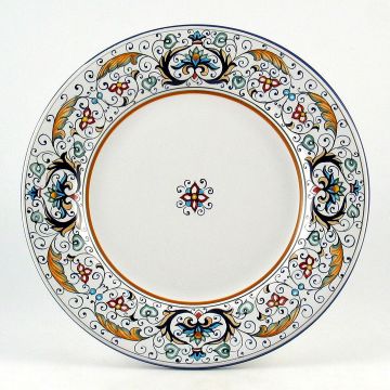 Rinascimento Italian charger plate handmade by Fima in Deruta