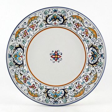 Rinascimento Italian salad & dessert plate handmade by Fima in Deruta